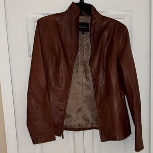 Cole Haan Women's Tan Leather Jacket